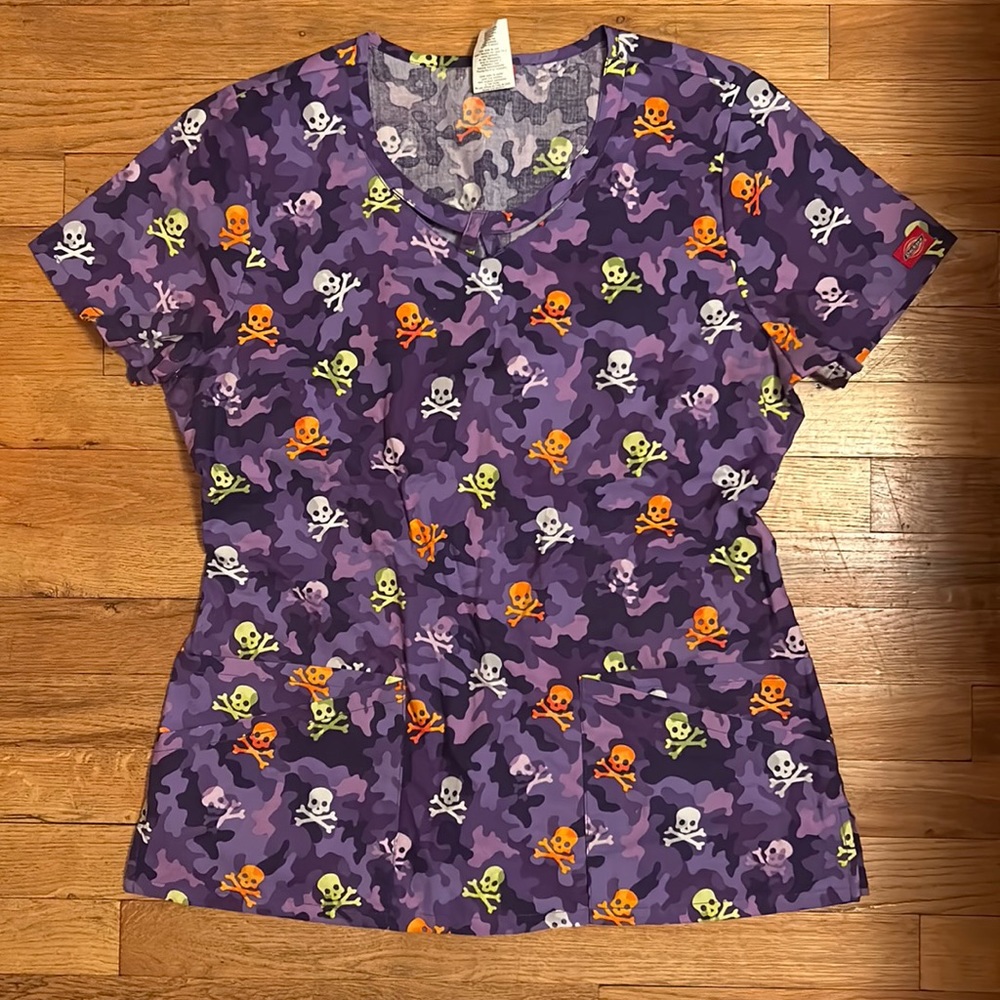 Halloween scrub top